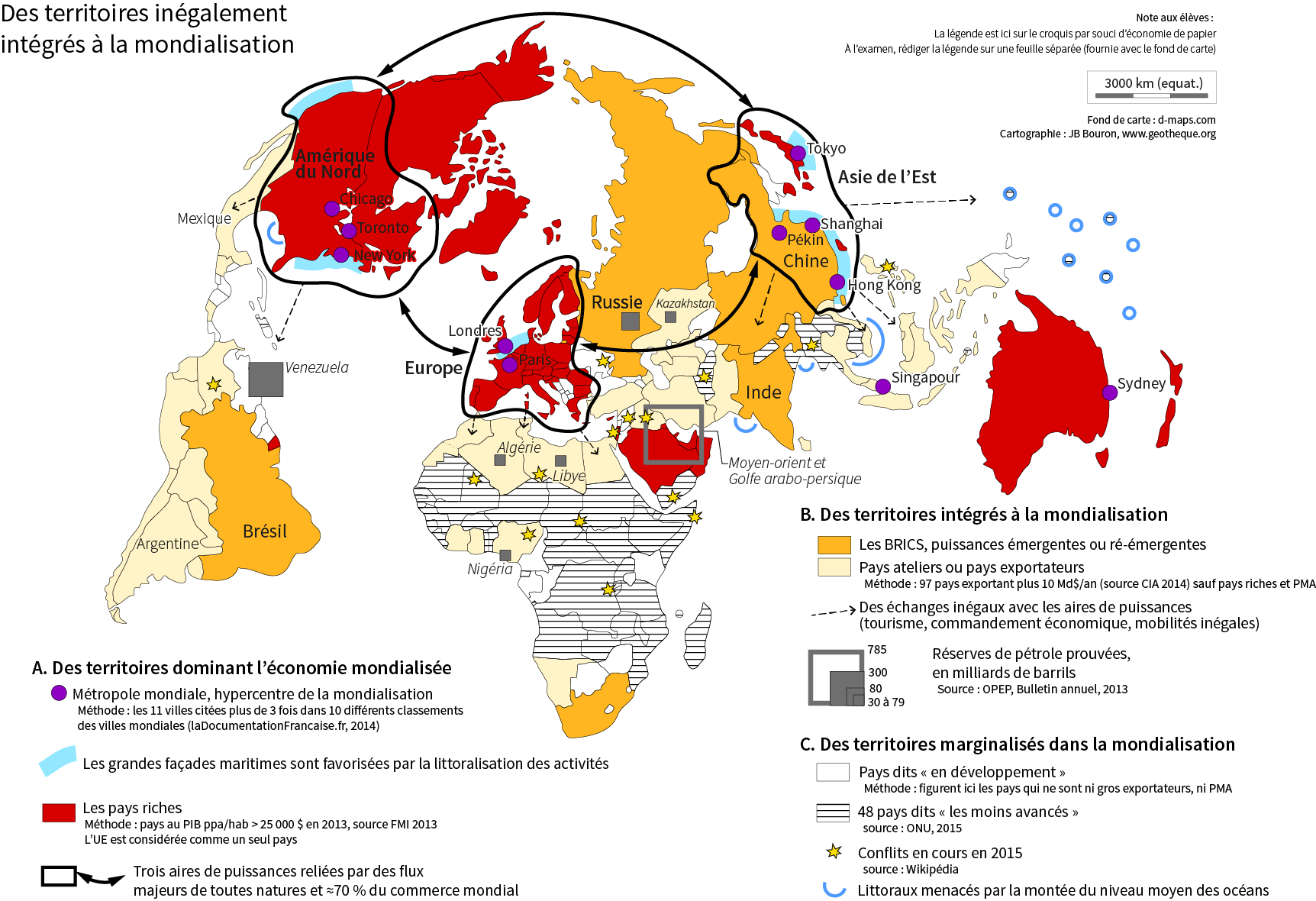 Carte Linégale Intégration Des Territoires Dans La Mondialisation
Terminale S